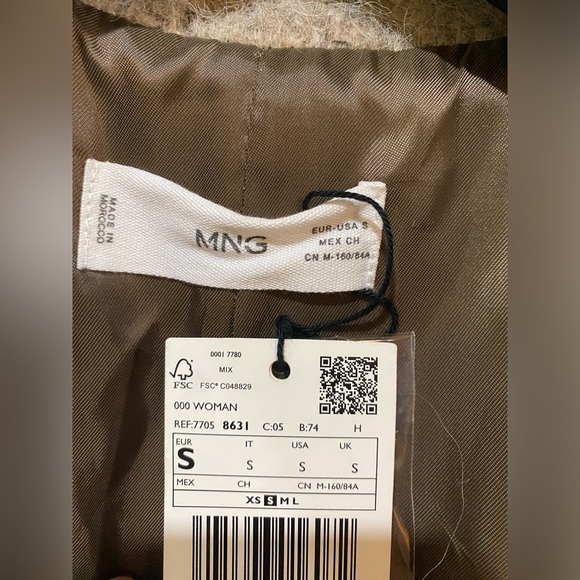 New with Tag Stylish Mango Alpaca Wool blend coat - Picture 7 of 13